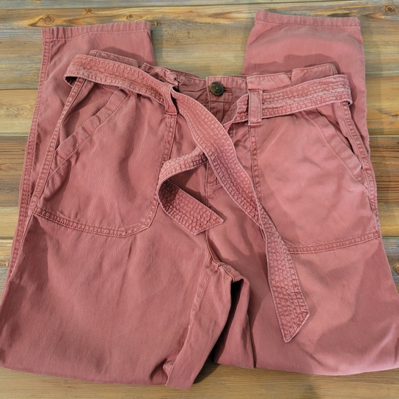 Maurices Cotton Blend Paperbag Waist Pants w/Belt Size 8 - Picture 5 of 10